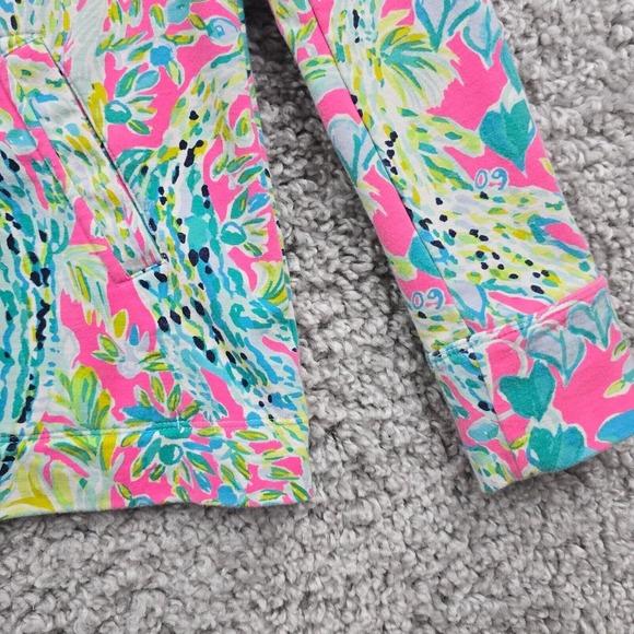 Lilly Pulitzer Skipper Popover Sweater Women XS Colorful 1/2 Zip Tropical Resort - Picture 2 of 12